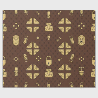 Vintage-Koffer-Verpackungspapier Geschenkpapier