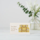 Vintage Koffer Visitenkarte (Stehend Vorderseite)