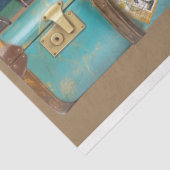 Vintage Kofferfronten und Reiseaufkleber Seidenpapier (Ausschnitt)