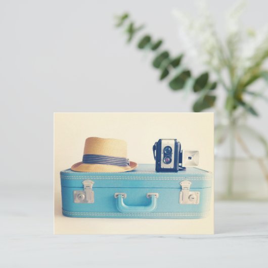 Vintage Kofferraumkarte Postkarte (Stehend Vorderseite)