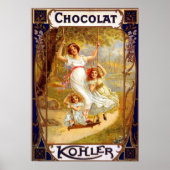 Vintage Kohler Chocolat-Werbung Poster (Vorne)