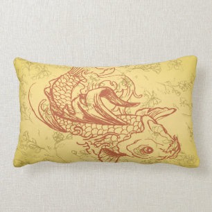vintage Koi-Vektorillustration Lendenkissen