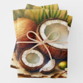 Vintage Kokosnuss-Tropendecke Geschenkpapier Set (Beispiel)