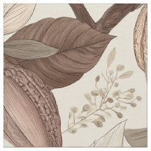 Vintage-Kokosnussschoten und Blätter Botanische Ku