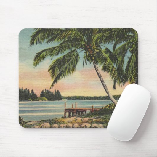 Vintage Kokospalmen Mousepad (Mit Mouse)