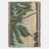 Vintage Kokospalmen Tropischer Sonnenuntergang Decke (Vorderseite Vertikal)