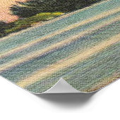 Vintage Kokospalmen Tropischer Sonnenuntergang Poster (Ecke)