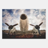 Vintage Kolbenhubwagen und Motor Art Geschenkpapier Set (Vorderseite)