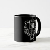 Vintage Kolbenrücklaufflügel Tasse (VorderseiteRechts)