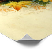 Vintage Kolibri-Abbildung Poster (Ecke)