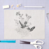 Vintage Kolibri-Antiken-Vogel-Schablone Seidenpapier (Handwerk)