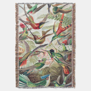 Vintage Kolibri Botanische Art Nouveau Grün Decke