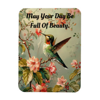 Vintage Kolibri Flexibler Foto Magnet