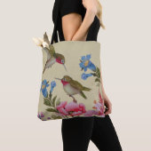 Vintage Kolibri-Freund-wilde Blumen Tasche (Von Nahem)