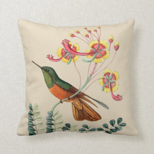Vintage Kolibri-Heimbüro-Kissen Kissen