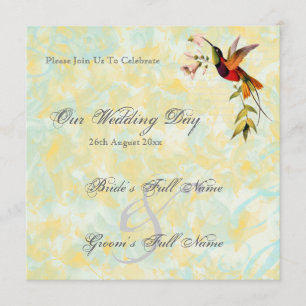 Vintage-Kolibri-Hochzeitseinladungen Einladung