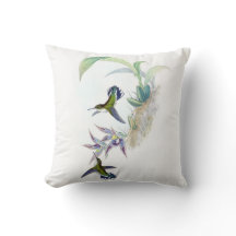 Vintage-Kolibri-Illustration Grün Lila