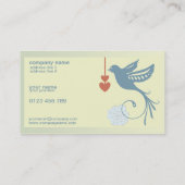 Vintage Kolibrigeschäftskarte Visitenkarte (Rückseite)