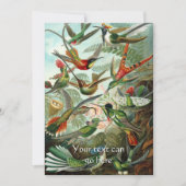 Vintage Kolibris Einladung (Vorderseite)