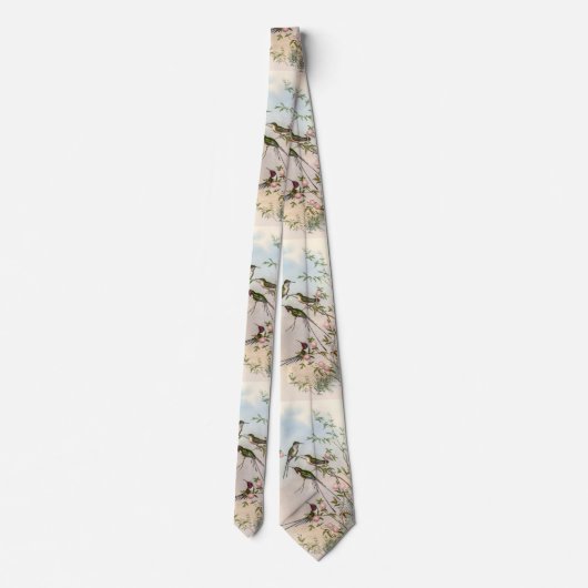 Vintage Kolibris Krawatte (Rückseite)