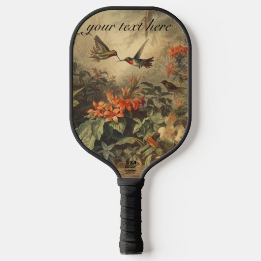 Vintage Kolibris Pickleball Schläger (Vorderseite)