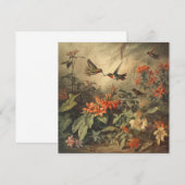 Vintage Kolibris und Blume (Vorne/Hinten)