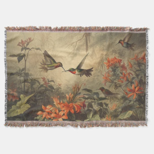 Vintage Kolibris und Blume Decke