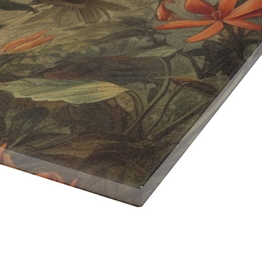 Vintage Kolibris und Blume Schneidebrett (Ecke)