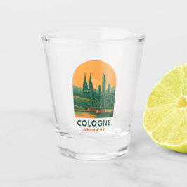 Vintage Köln Deutschland Schnapsglas – Retro Europ