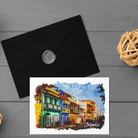 Vintage kolumbianische Aquarellenkarte