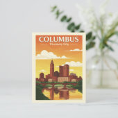 Vintage Kolumbus Postkarte (Stehend Vorderseite)