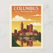 Vintage Kolumbus Postkarte (Vorderseite)