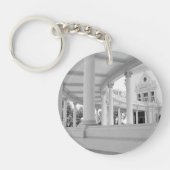 Vintage Kolumnen Architektur Schwarz-Weiß-Foto Schlüsselanhänger (Vorderseite)