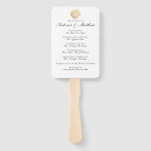 Vintage Kombination von Seashell Wedding Programm Fächer (Vorderseite)