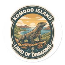 Vintage Komodo Island Nationalpark Indonesien Retr