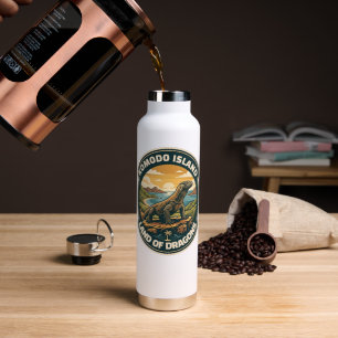 Vintage Komodo Island Nationalpark Indonesien Retr Trinkflasche