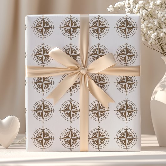 Vintage-Kompass Geschenkpapier