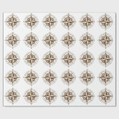 Vintage-Kompass Geschenkpapier (Flach)