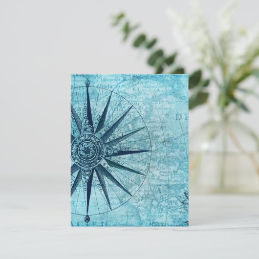Vintage Kompass-Karte (Stehend Vorderseite)
