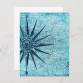 Vintage Kompass-Karte (Vorne/Hinten)