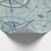 Vintage-Kompass Nahtloses Nautilus-Muster (2) Geschenkpapier (Ecke)