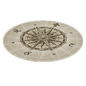 Vintage Kompass-Rose Schneidebrett (Ecke)