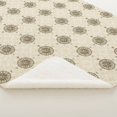 Vintage Kompass-Rose Sherpadecke (3/4)