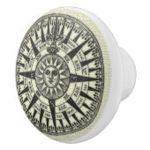 Vintage Kompass-Rose Sun Keramikknauf (Rechts)