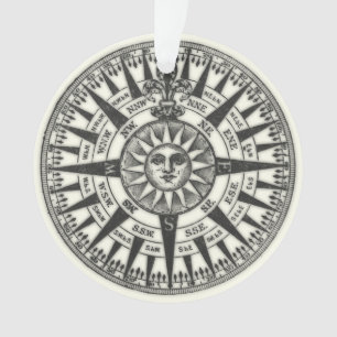 Vintage Kompass-Rose Sun Ornament