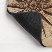 Vintage Kompass Seefahrtskarte Mousepad (Ecke)