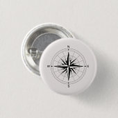 Vintage Kompassrose Button (Vorne & Hinten)