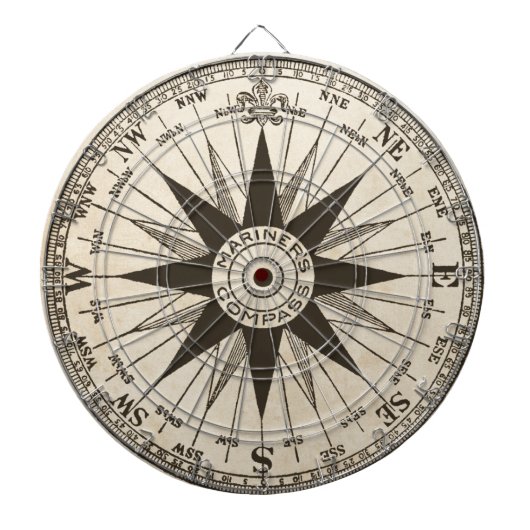 Vintage Kompassrose Dartscheibe (vorne)
