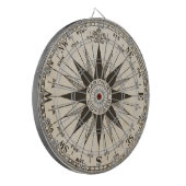 Vintage Kompassrose Dartscheibe (Vorderseite Links)