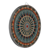 Vintage Kompassrose Geometrischer Sonnenburst Dartscheibe (Vorderseite Links)